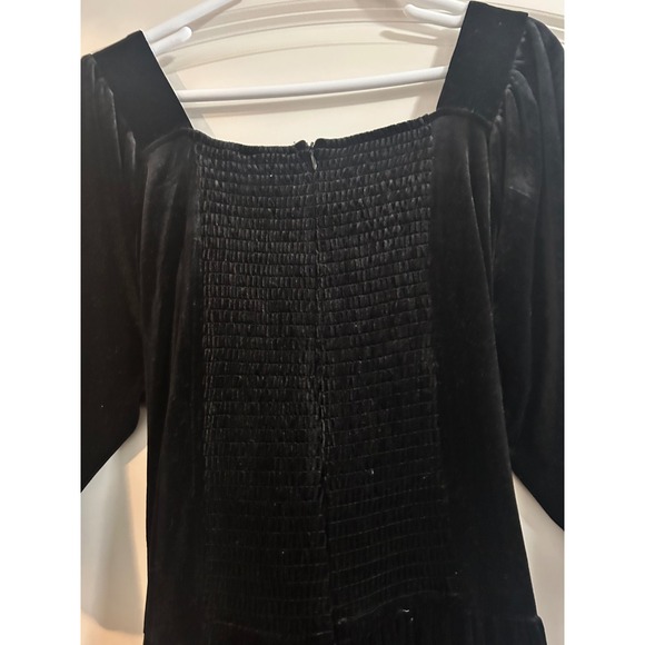 Ivy City Co Livi Jumpsuit Black Velvet Wide Leg Smocked Back XL LJIXLA3008 - Picture 6 of 8